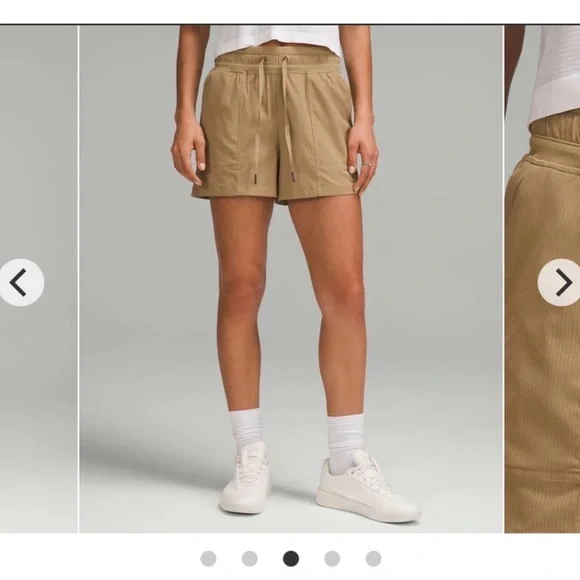 lululemon High Waist Dance Studio Filbert Tan Shorts 8 - Picture 4 of 9